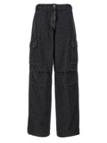Coperni Wide-Leg Denim Cargo Pants — Charcoal
