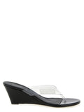 Coperni Logo-Patch Transparent PVC Sandals — Black