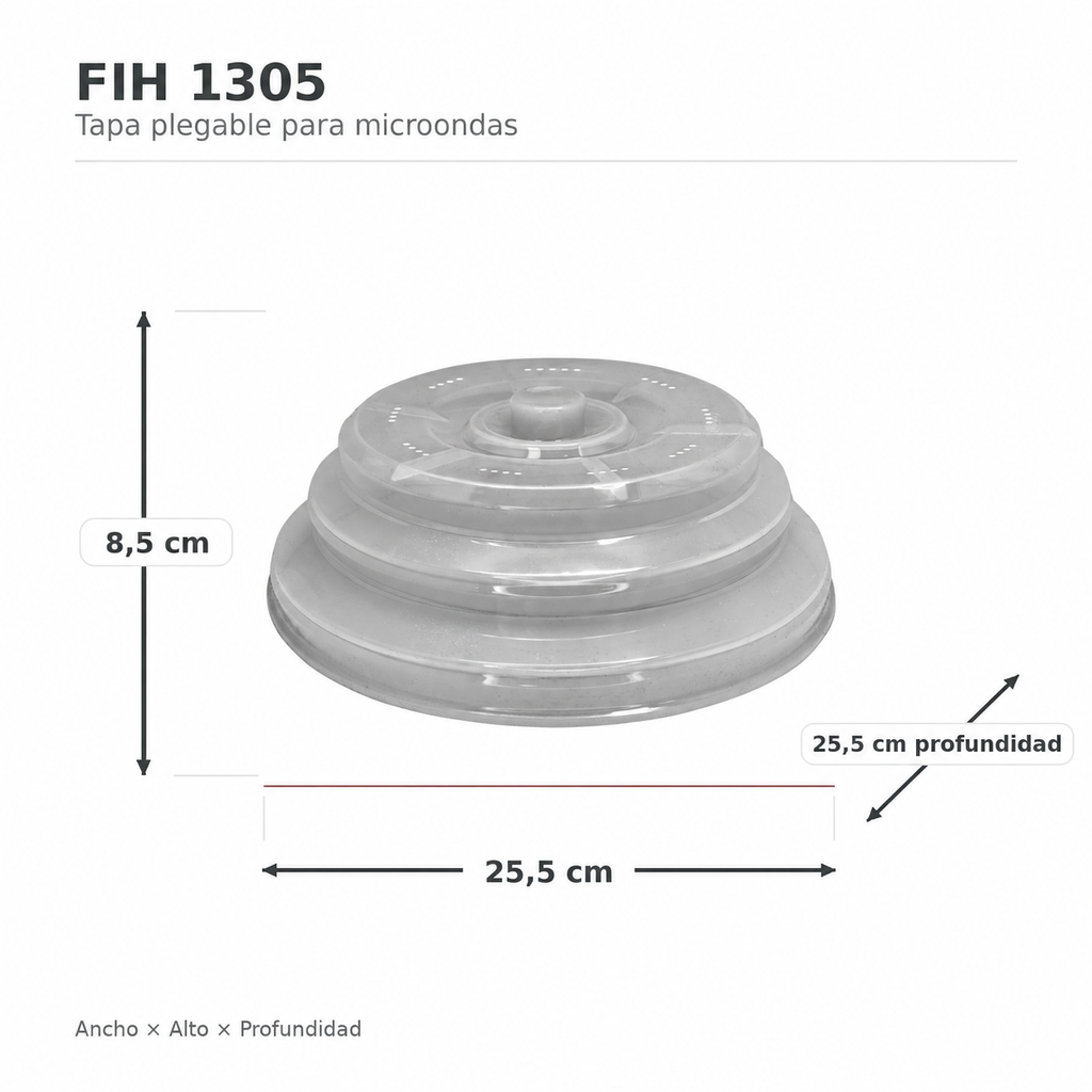 Couvercle en silicone pliable transparent pour micro-ondes