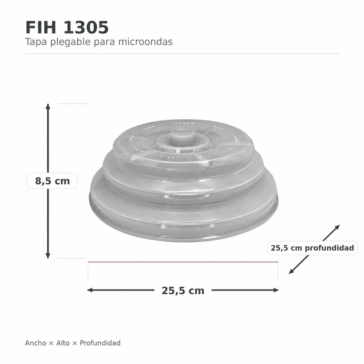 Couvercle en silicone pliable transparent pour micro-ondes