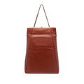 Leather Tall Clasp Cabas Tote