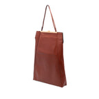 Leather Tall Clasp Cabas Tote