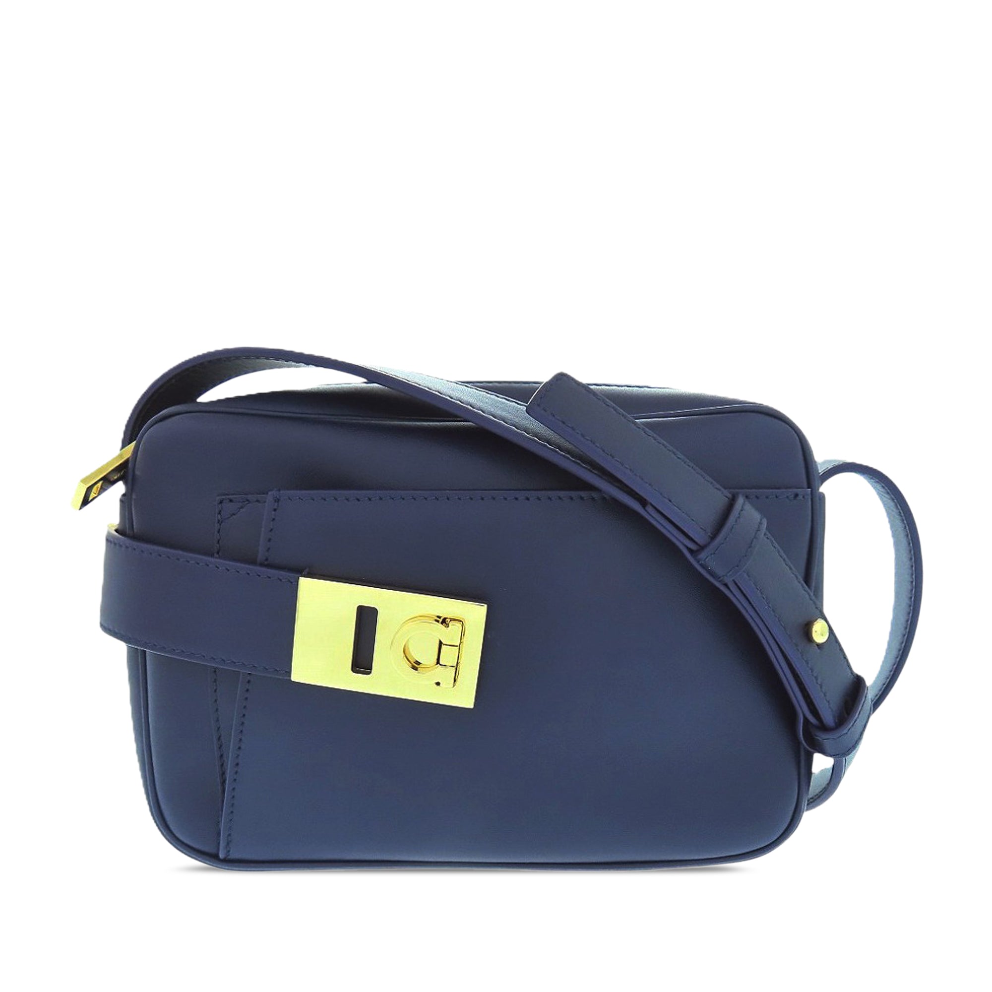 Leather Gancini Buckle Crossbody