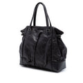 Embossed Leather Horsebit Full Moon Tote