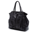 Embossed Leather Horsebit Full Moon Tote