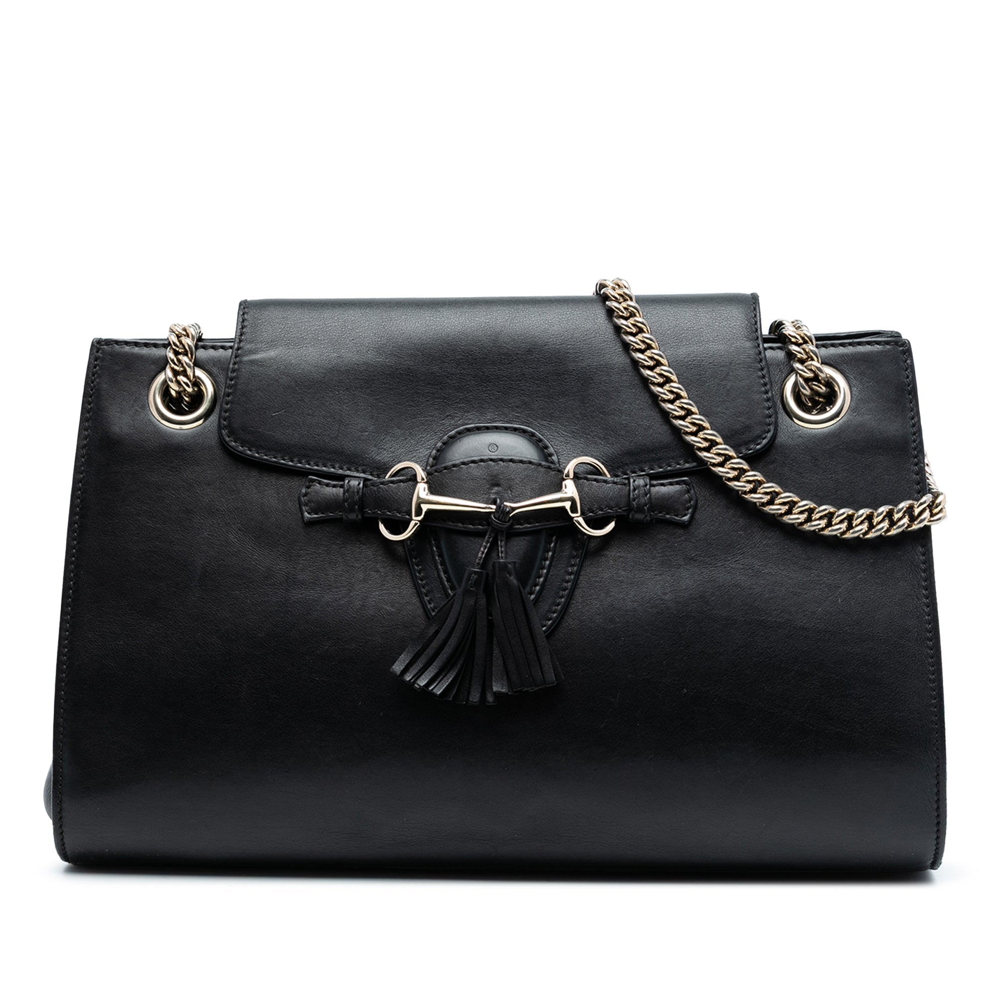 Large Calfskin Emily Shoulder Bag