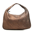 Small Metallic Nappa Intrecciato Veneta Hobo