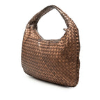 Small Metallic Nappa Intrecciato Veneta Hobo