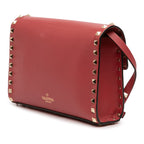 Small Leather Rockstud Flap Crossbody