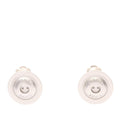 Stainless Steel Logo Button Clip On Earrings