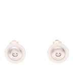 Stainless Steel Logo Button Clip On Earrings