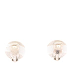 Stainless Steel Logo Button Clip On Earrings