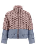 Raxxy 3D Quilted Two-Tone Down Jacket — mauve