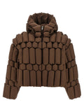 Raxxy 3D-Quilted Nylon Down Jacket — Brown