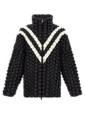 Raxxy 3D Quilted Two-Tone Down Jacket — Black