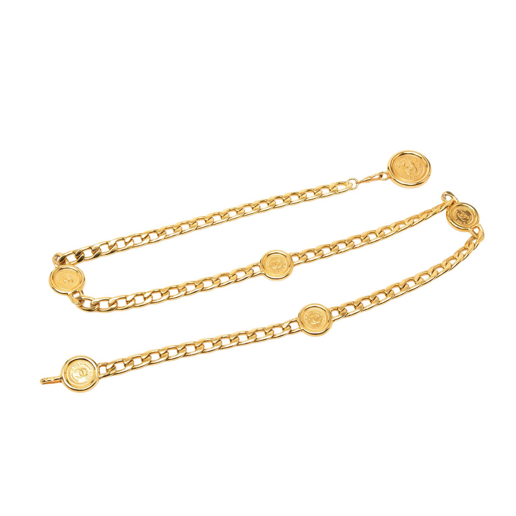 Gold Plated Medallion Rue Cambon Chain Belt