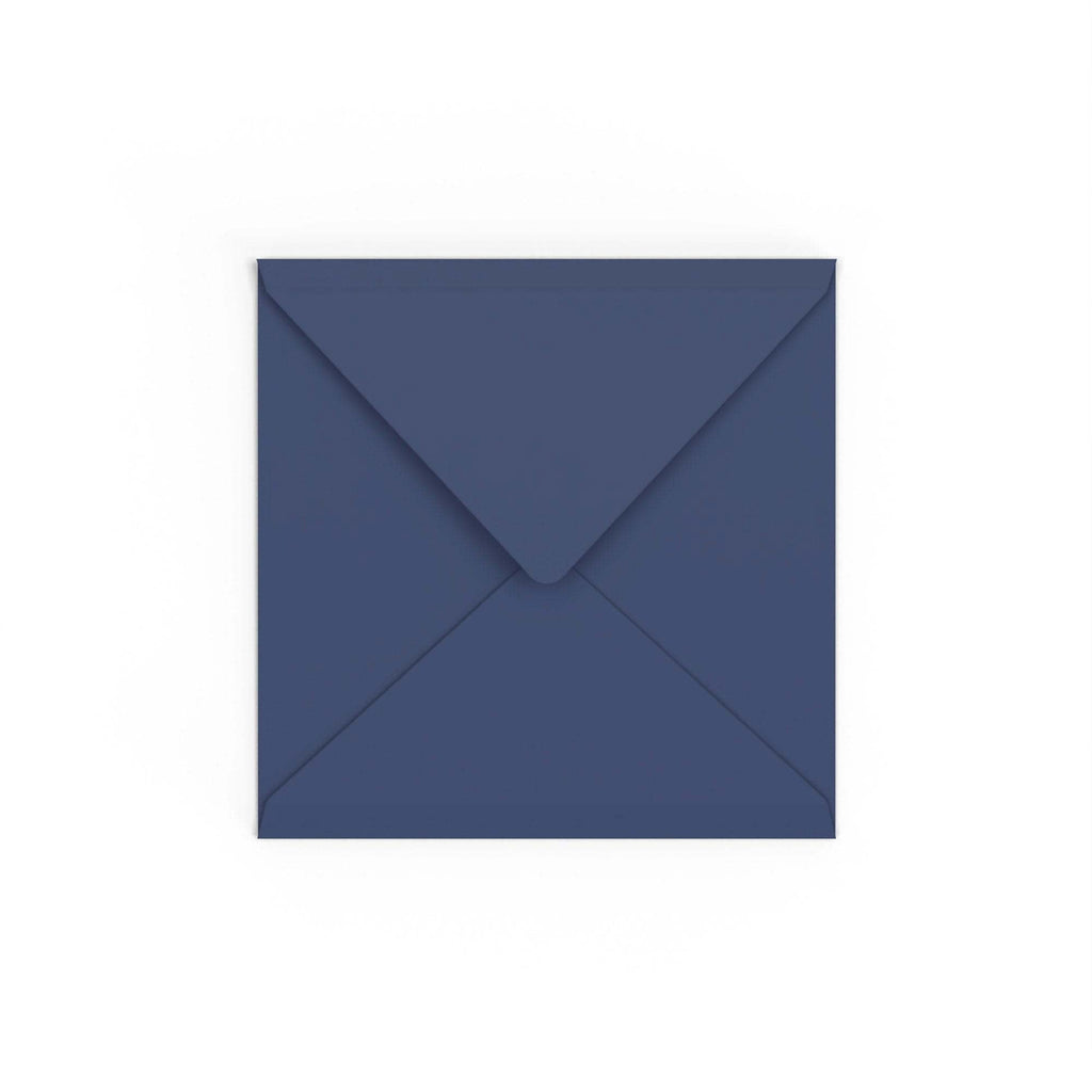 Navy Blue British Made Gummed V-Flap Envelope (155 x 155mm)