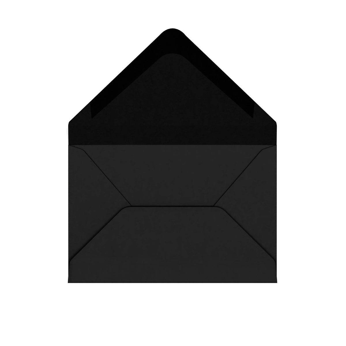 Black British Made Gummed V-Flap Envelope (62 x 94mm)