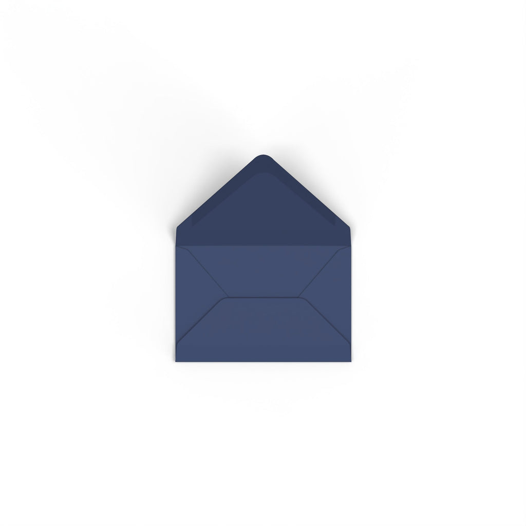 C6 Navy Blue British Made Gummed V-Flap Envelope (114 x 162mm)