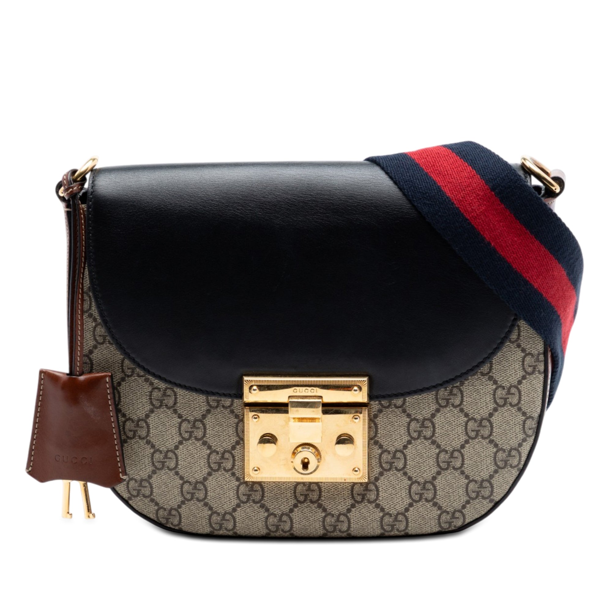 GG Supreme Web Padlock Crossbody