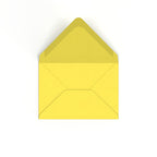 C6 Sunflower Yellow British Made Gummed V-Flap Envelope (114 x 162mm)