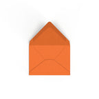 C7 Flame Orange British Made Gummed V-Flap Envelope (82 x 113mm)
