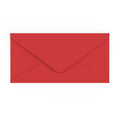DL Cherry Red British Made Gummed V-Flap Envelope (110 x 220mm)