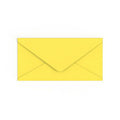 DL Sunflower Yellow British Made Gummed V-Flap Envelope (110 x 220mm)