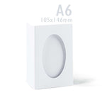 White Tri-Fold Oval Aperture Cards Pack