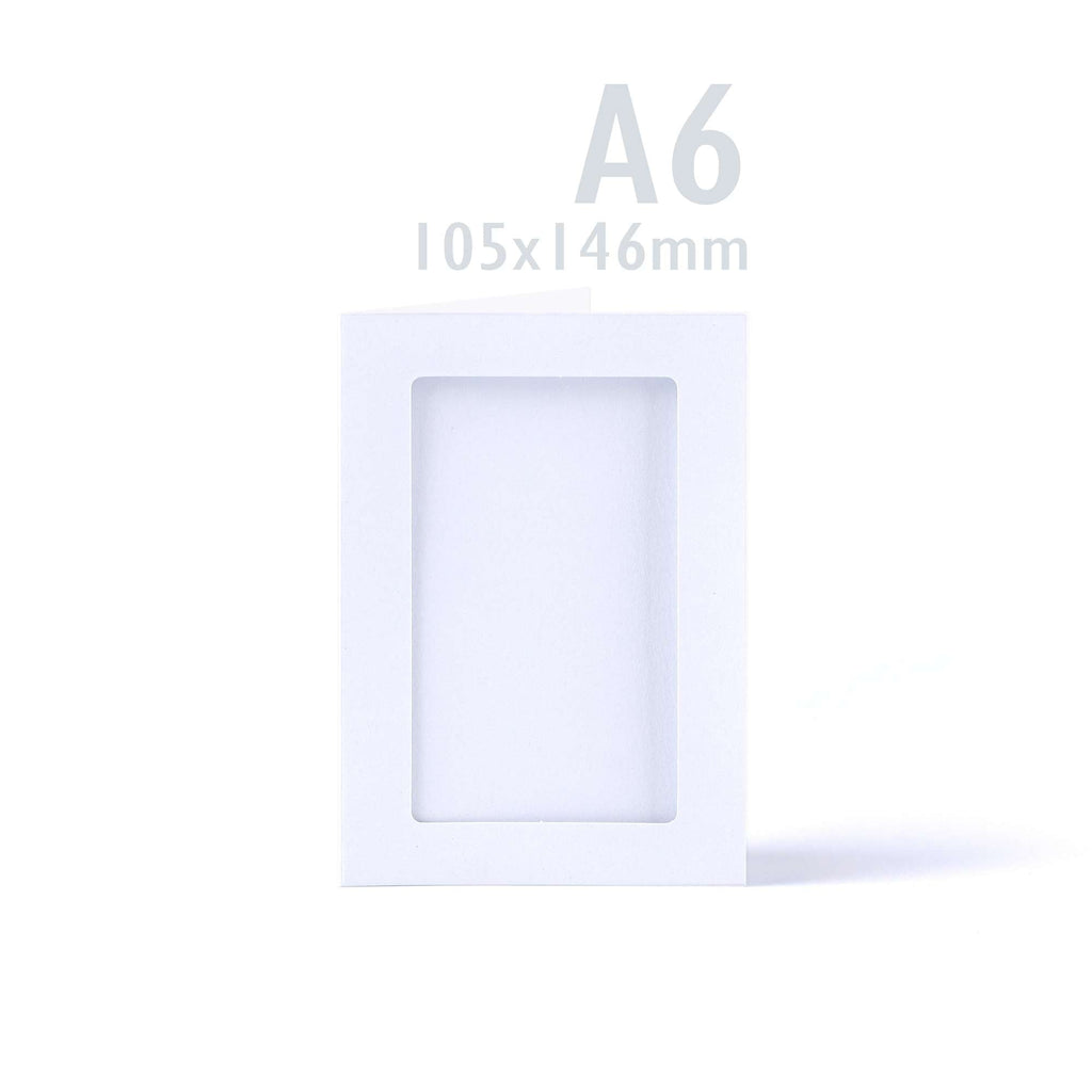 White Tri-Fold Rectangle Aperture Cards Pack