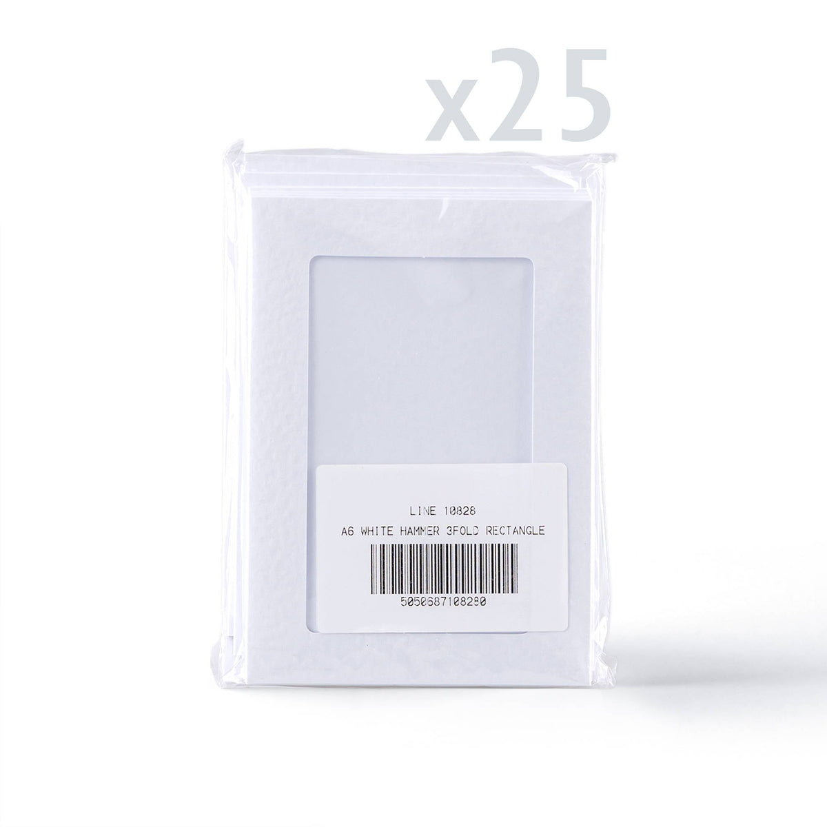 White Hammered Rectangle Aperture Cards Pack