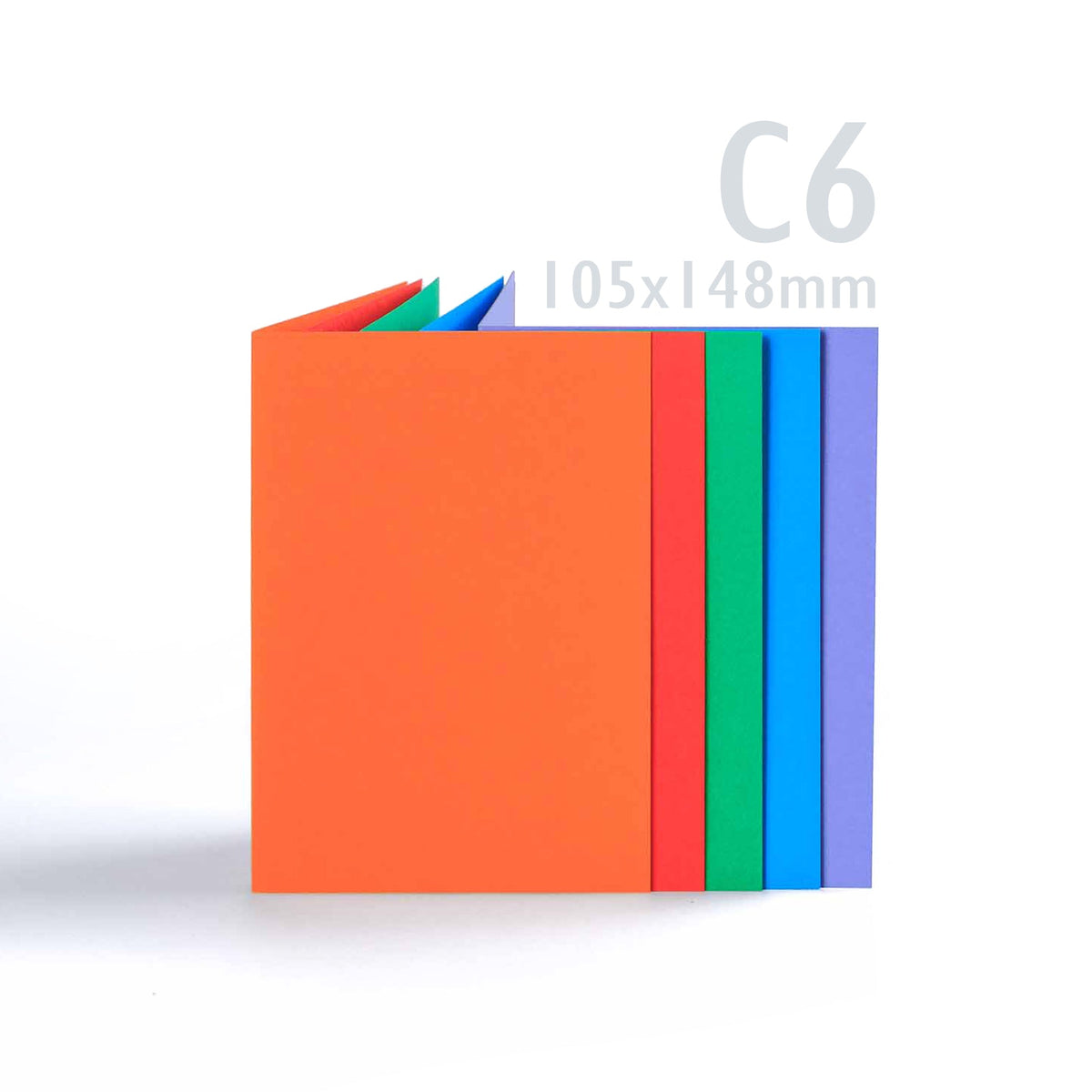Assorted bright colour card 225gsm & envelopes 100gsm