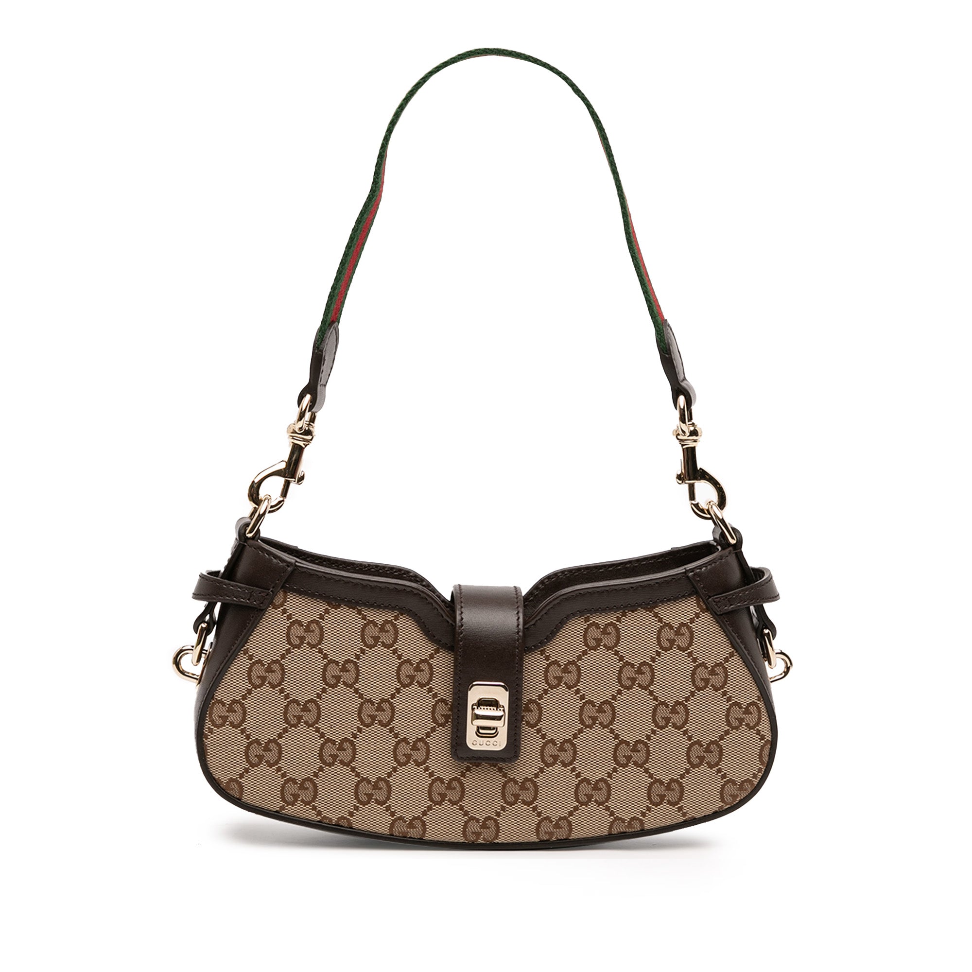 Mini GG Canvas Web Moon Side Shoulder Bag