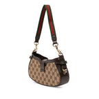Mini GG Canvas Web Moon Side Shoulder Bag