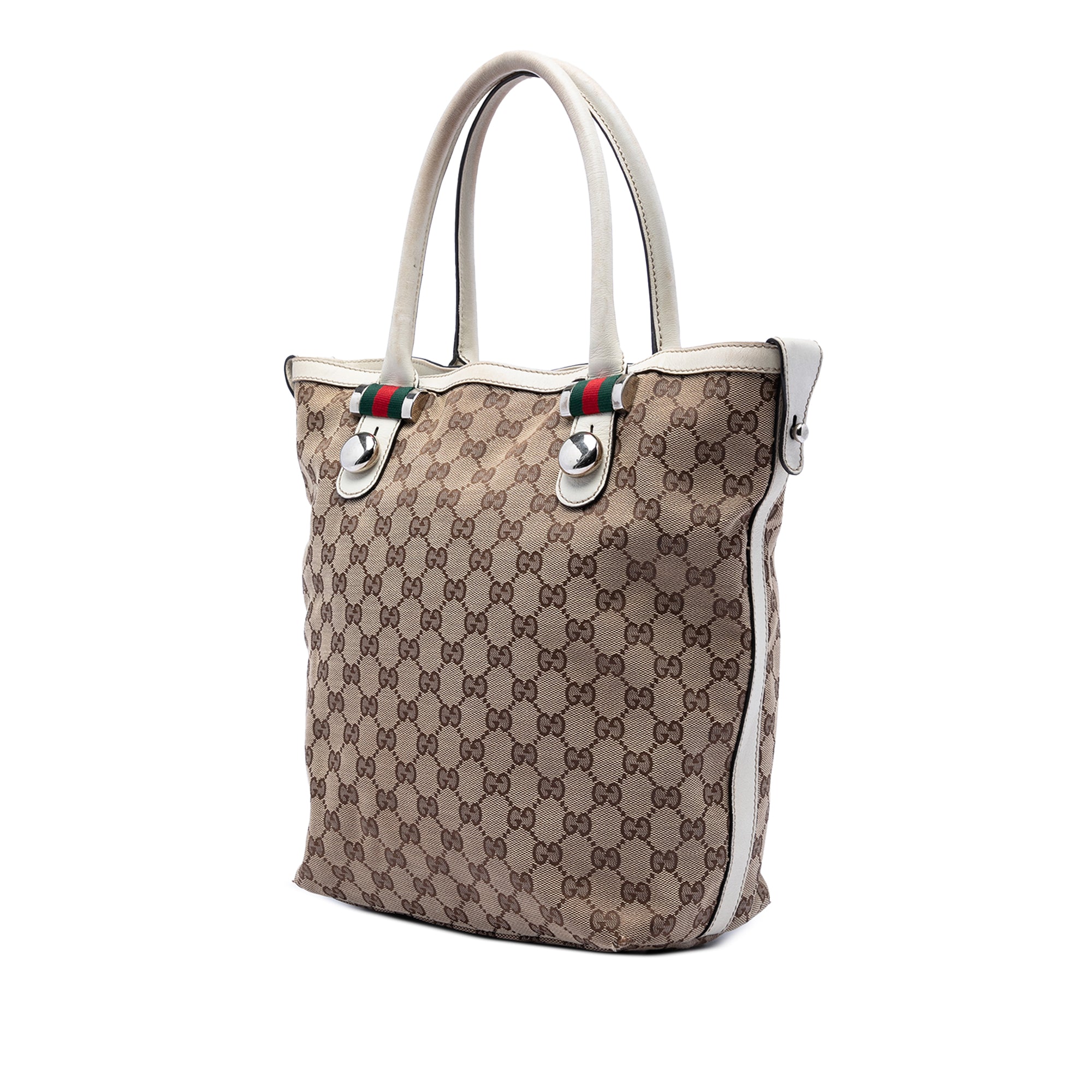 GG Canvas Web Match Ball Tote