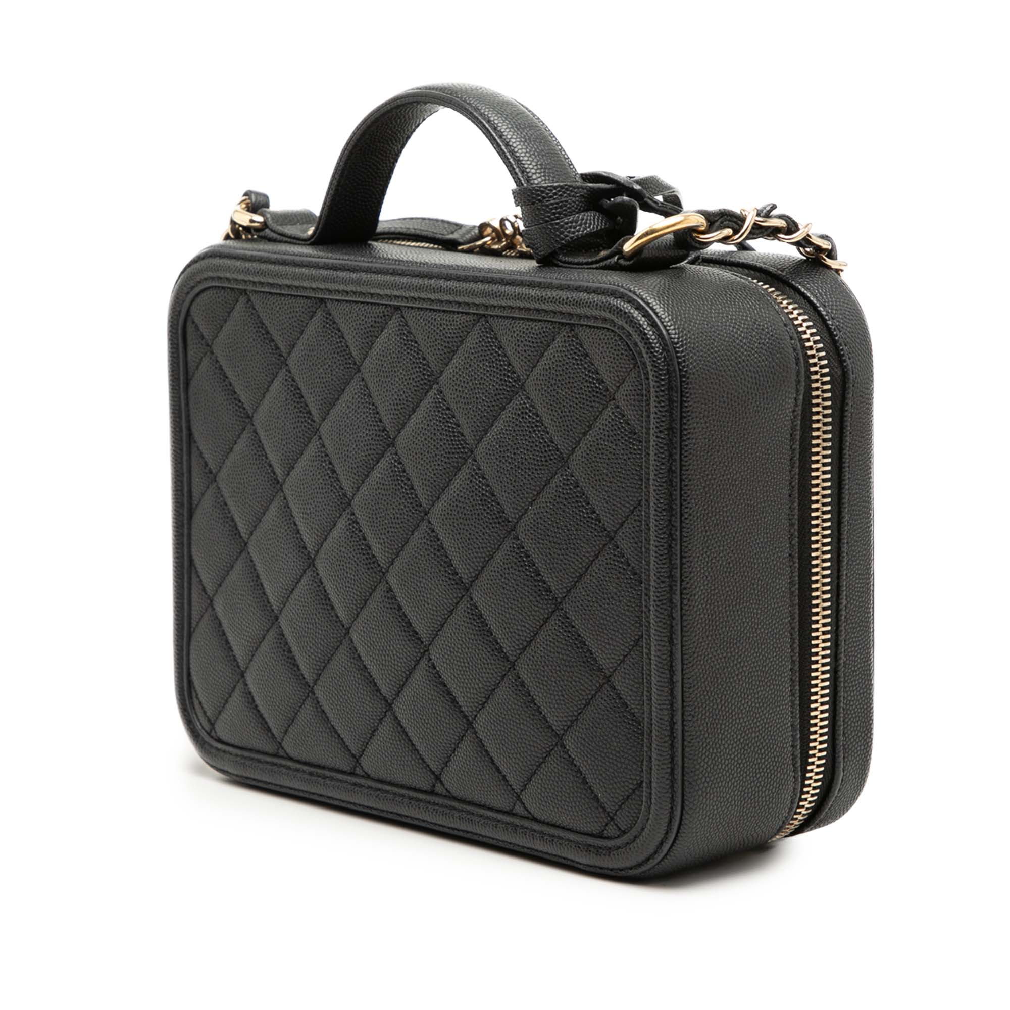 Medium Caviar CC Filigree Vanity Case
