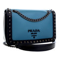 Bicolor Glace Calfskin Studded Crossbody