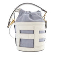 Mini Leather and Canvas Logo Step Out Bag