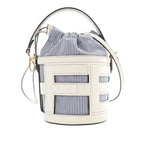 Mini Leather and Canvas Logo Step Out Bag