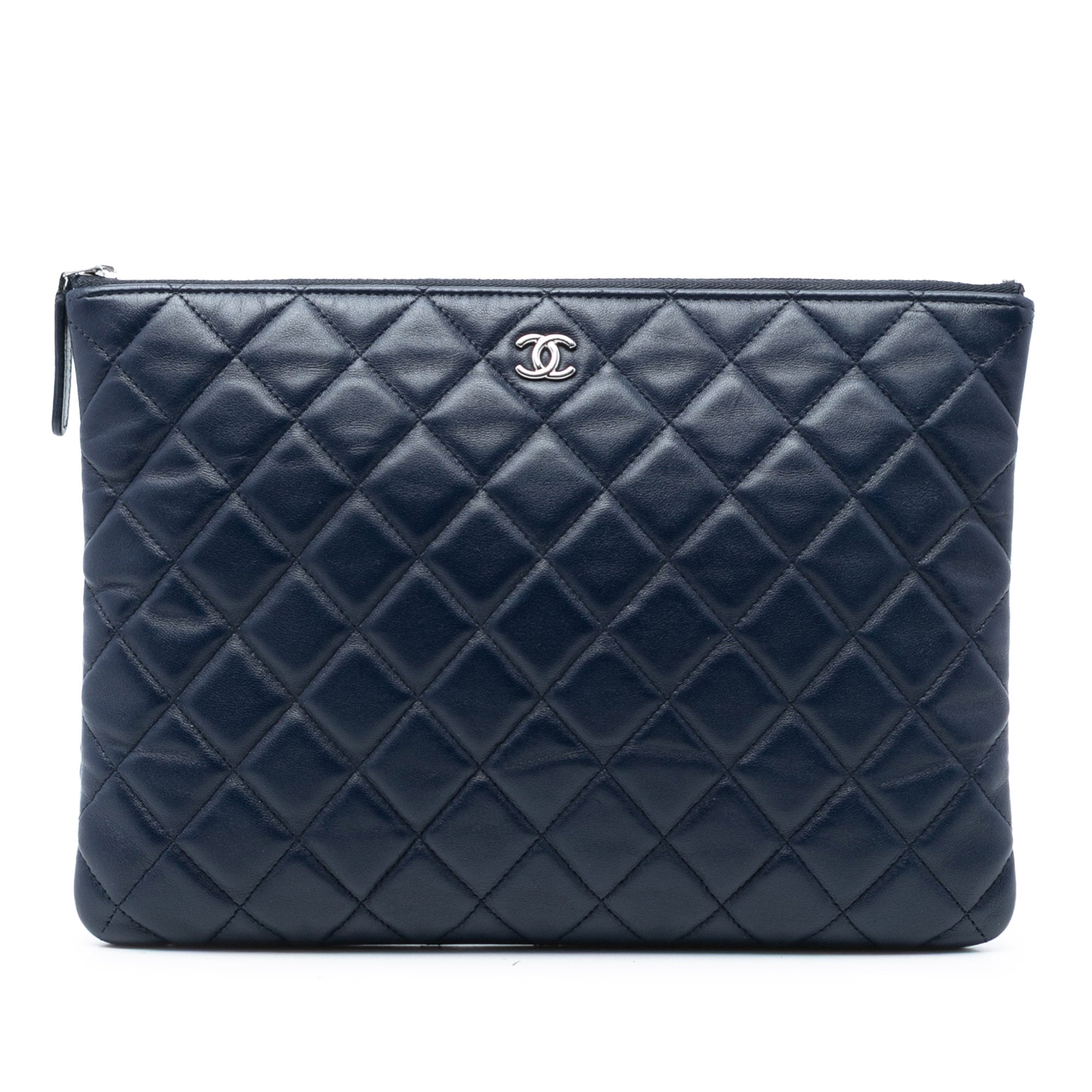 Medium Quilted Lambskin O Case Clutch