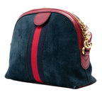 Small Suede Web Ophidia Dome Crossbody