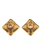 Gold Plated Strass Diamond Clip On Earrings