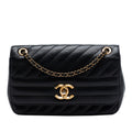 Small CC Diagonal Quilted Goatskin Flap