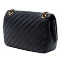 Small CC Diagonal Quilted Goatskin Flap