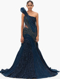 The Amethyst Sculpted Flame Gown By KYNAH, Luxury Indian Fashion & Bridal Wear