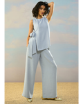 Textured Side-Tie Top & Wide-Legged Pant Set By KYNAH, Luxury Indian Fashion & Bridal Wear
