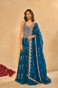 Blue Amal Lehenga Set By KYNAH, Luxury Indian Fashion & Bridal Wear