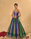 Blue Naina Lehenga Set By KYNAH, Luxury Indian Fashion & Bridal Wear