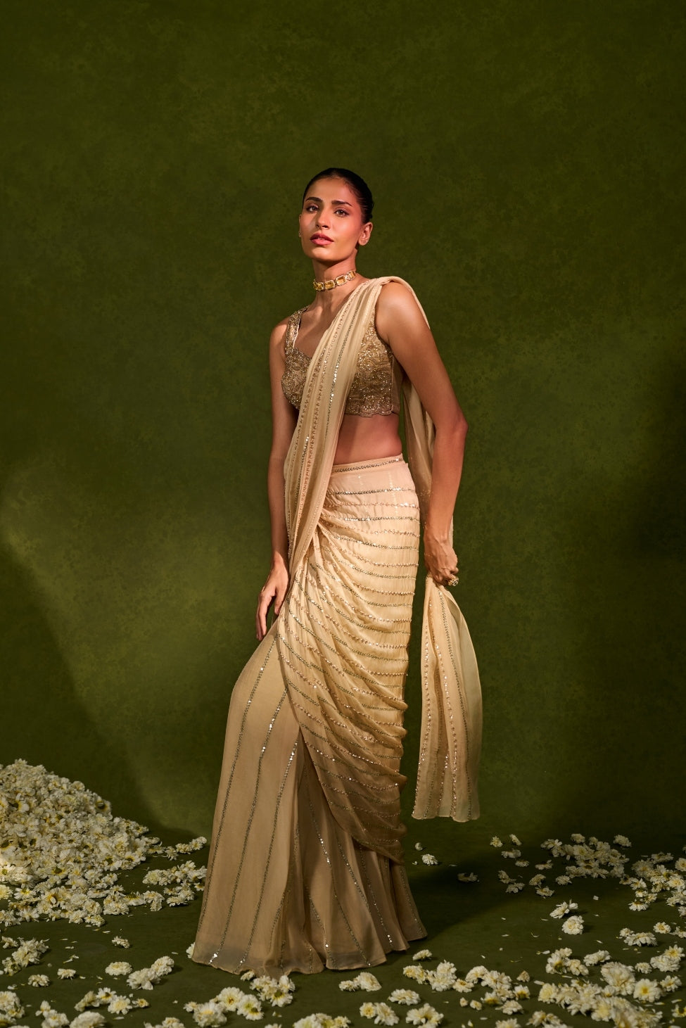 Aaliyah Sari Set By KYNAH, Luxury Indian Fashion & Bridal Wear