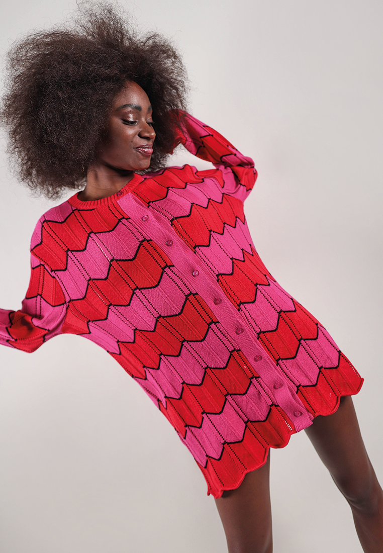 CAMISA ZAG | FUCSIA Y ROJO